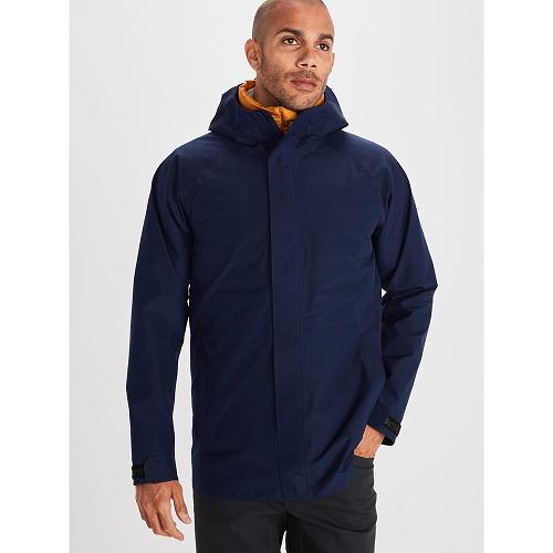 Marmot Rain Jacket Navy NZ - Prescott Jackets Mens NZ1359402